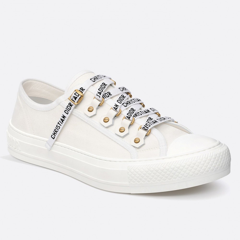 Dior Walk'n'Dior Sneakers In White Cotton Canvas TDSS12878