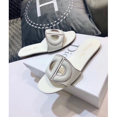 Dior D-Club Slides In White Calfskin TDSS12881