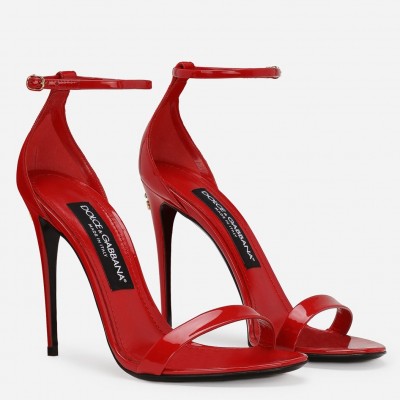 Dolce & Gabbana Kim Sandals in Red Patent Leather TDSS12897