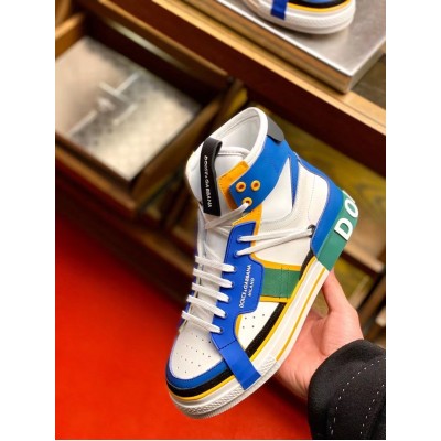 Dolce & Gabbana Blue Custom 2.Zero High-top Sneakers TDSS12903