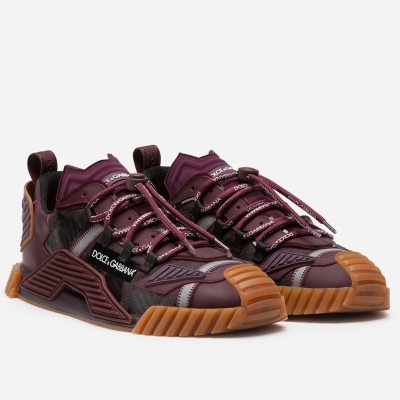 Dolce & Gabbana NS1 Sneakers In Bordeaux Fabric TDSS12915