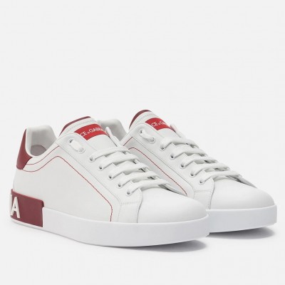 Dolce & Gabbana Portofino Sneakers with Red Branded TDSS12921