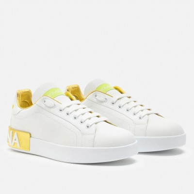 Dolce & Gabbana Portofino Sneakers with Yellow Branded TDSS12922