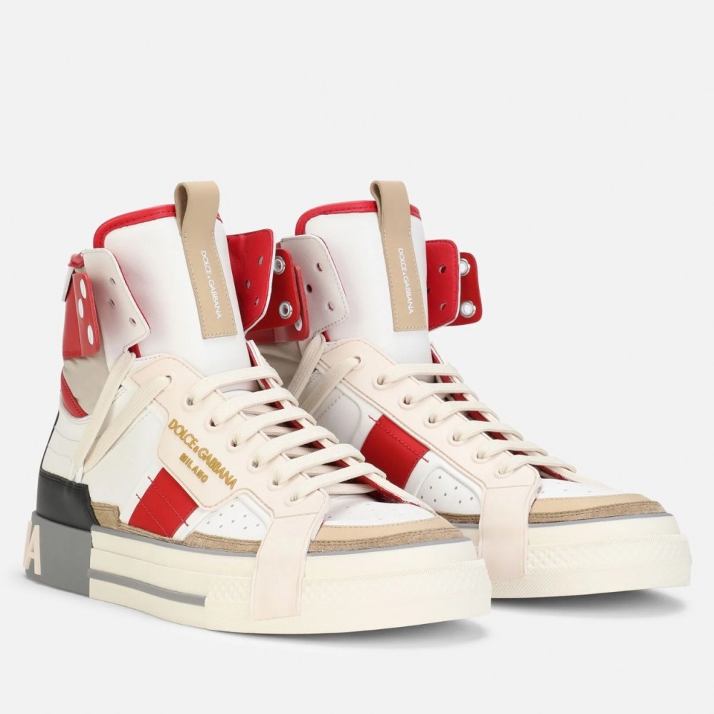 Dolce & Gabbana Red Custom 2.Zero High-top Sneakers TDSS12923