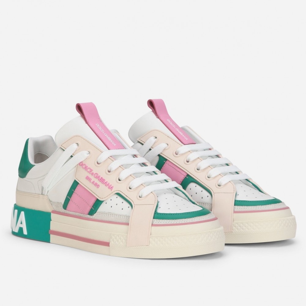 Dolce & Gabbana Custom 2.Zero Sneakers White/Green TDSS12946