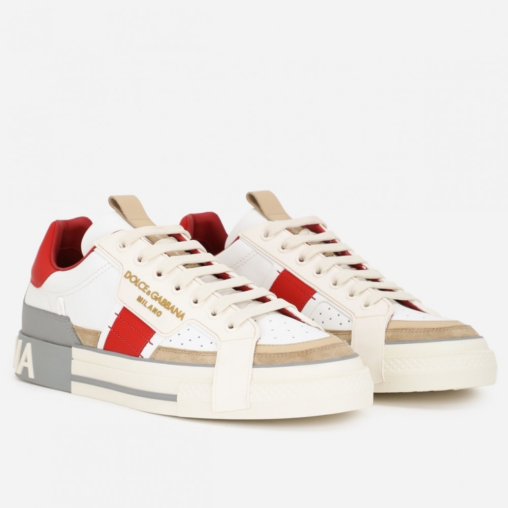 Dolce & Gabbana Custom 2.Zero Sneakers White/Red TDSS12948