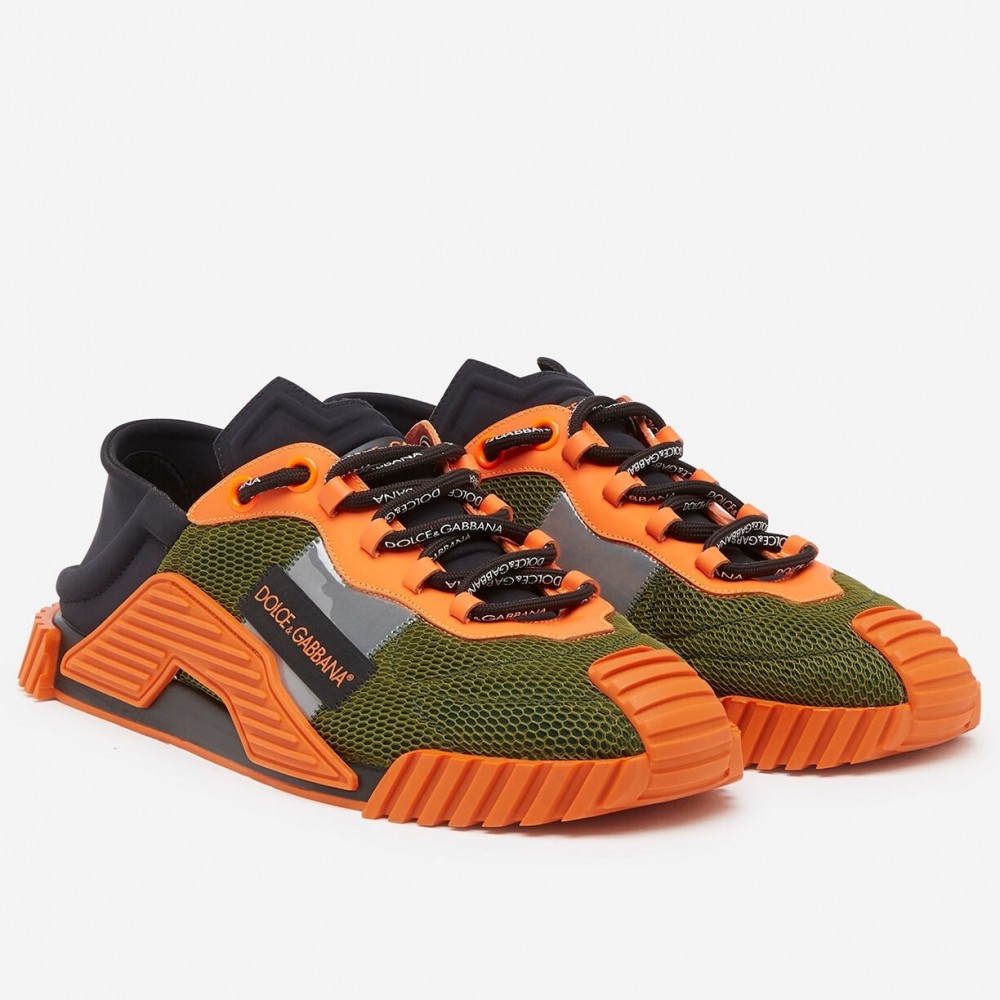 Dolce & Gabbana NS1 Slip-on Sneakers Orange/Green TDSS12954