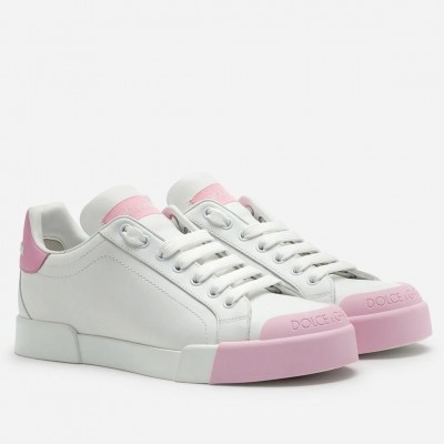 Dolce & Gabbana Portofino Sneakers with Pink Toe-cap TDSS12960