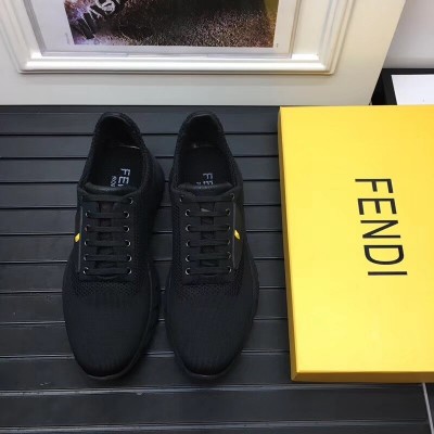 Fendi Black Lace-up Bag Bugs Eye Sneakers TDSS12970