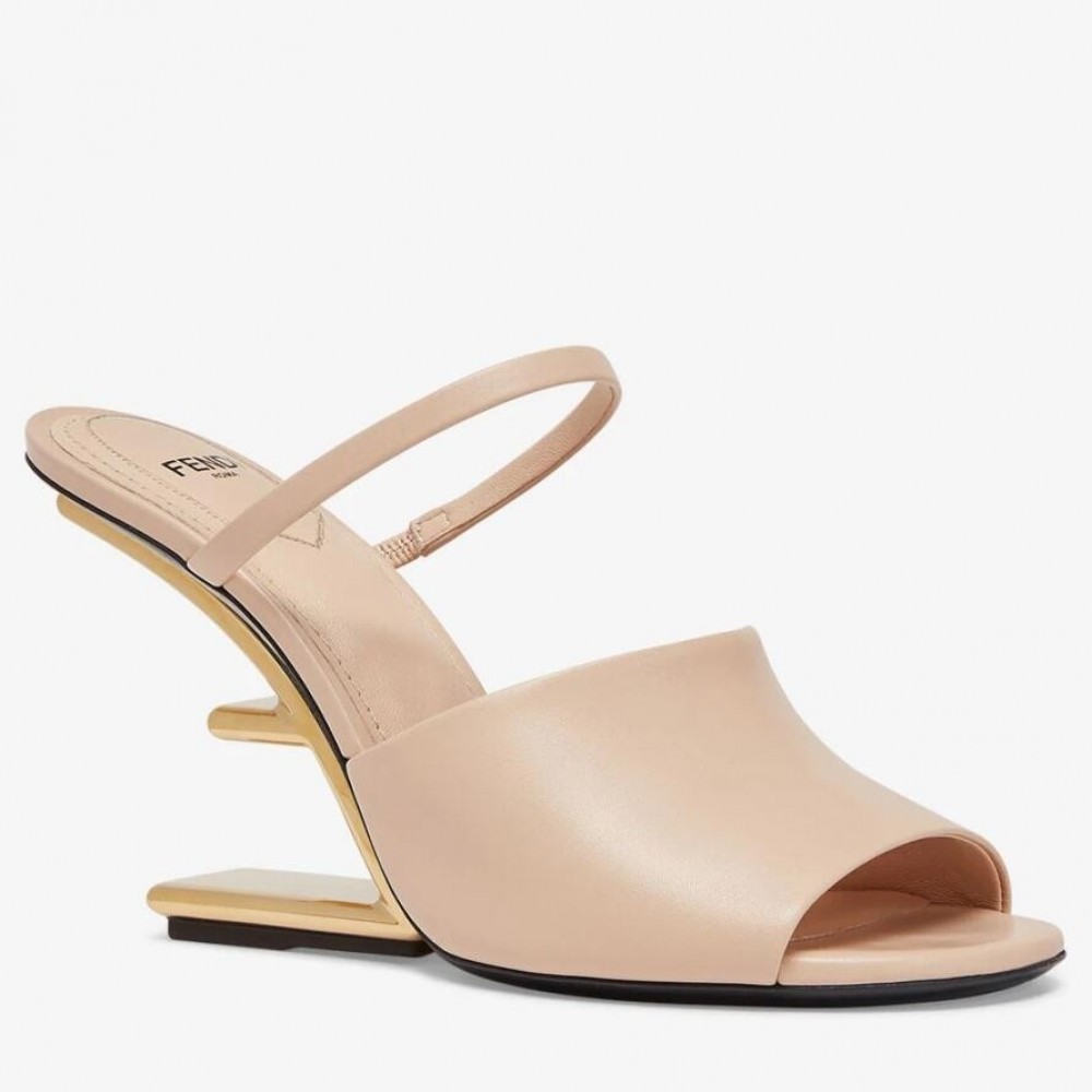 Fendi First Sandals 95mm In Poudre Calfskin TDSS12989