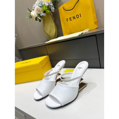 Fendi First Sandals 95mm In White Calfskin TDSS12990