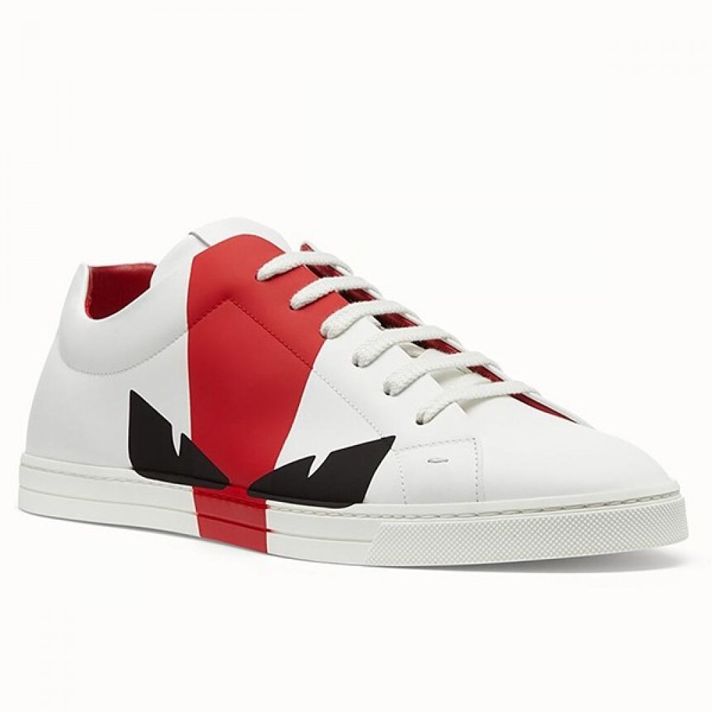 Fendi Red sprayed Low-tops Bag Bugs Sneakers TDSS13005