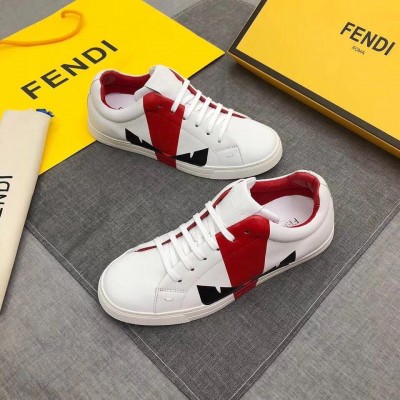 Fendi Red sprayed Low-tops Bag Bugs Sneakers TDSS13005