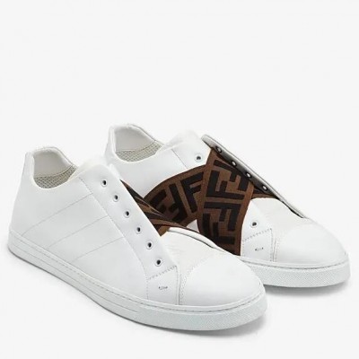 Fendi Slip-on Sneakers In White Calfskin TDSS13007