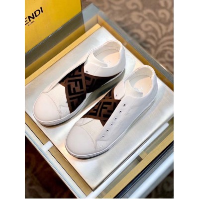 Fendi Slip-on Sneakers In White Calfskin TDSS13007