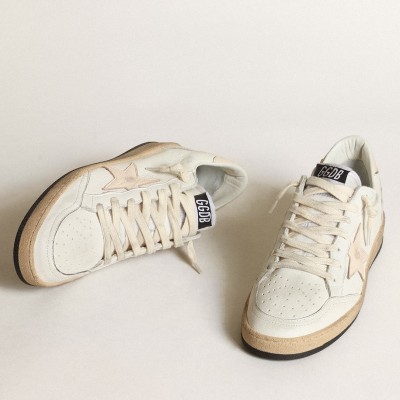 Golden Goose Ball Star LTD Sneakers with A Salmon-pink Nappa Star TDSS13021