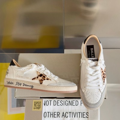 Golden Goose Ball Star Sneakers with Leopard Print Pony Star TDSS13029