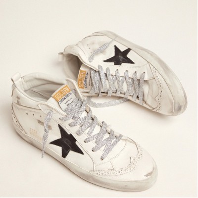 Golden Goose Mid Star Sneakers with Laminated Heel Tab TDSS13038