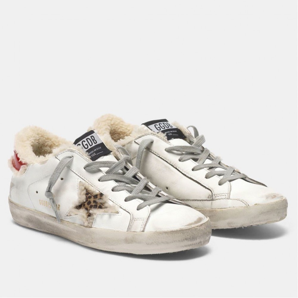 Golden Goose Super-Star Sneakers With Shearling-lined TDSS13049