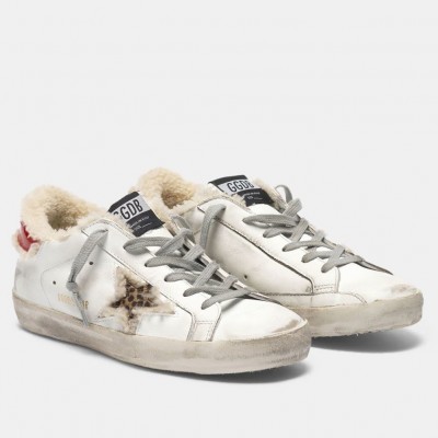 Golden Goose Super-Star Sneakers With Shearling-lined TDSS13049