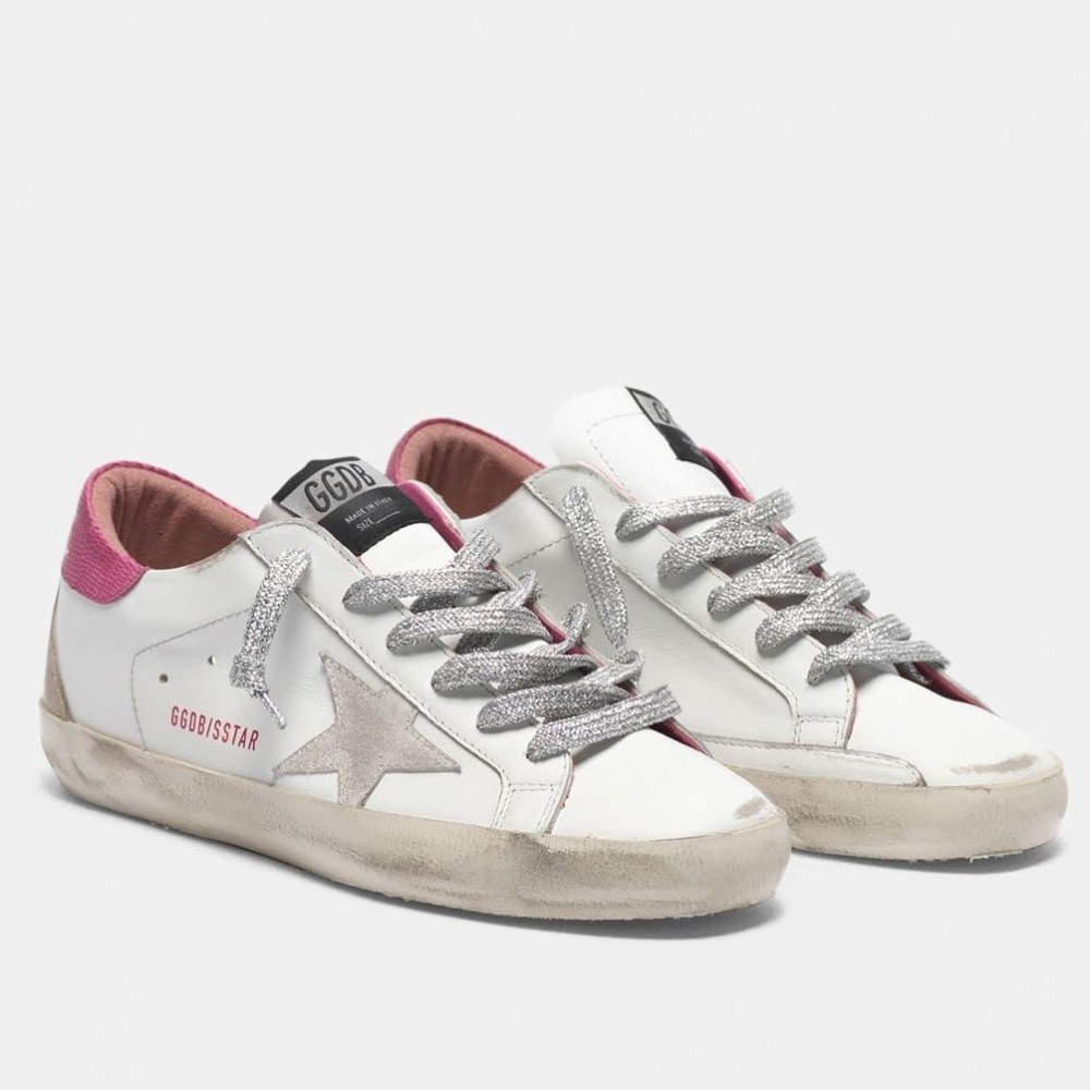 Golden Goose Super-Star Sneakers with Lizard Heel TDSS13046