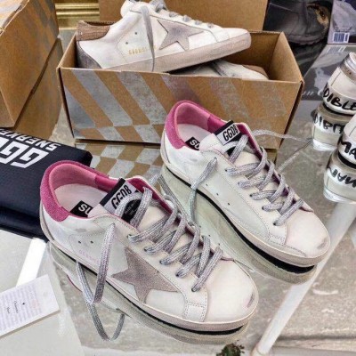 Golden Goose Super-Star Sneakers with Lizard Heel TDSS13046