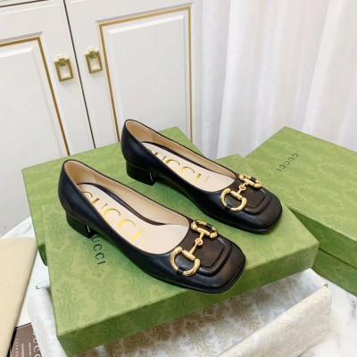 Gucci Ballet Flats in Black Leather with Horsebit TDSS26040