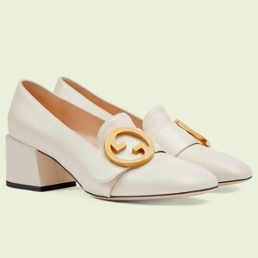 Gucci Blondie Pumps 55mm in White Leather TDSS26134