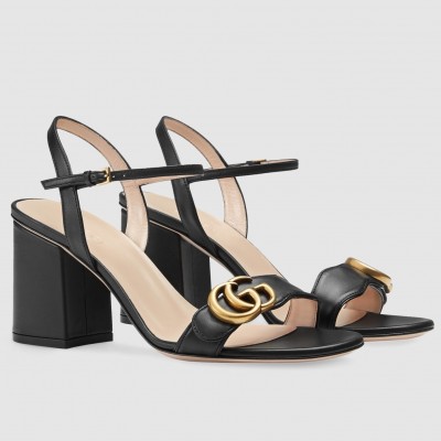 Gucci Marmont Sandals 75mm in Black Leather TDSS26202