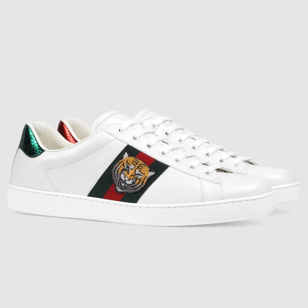 Gucci Men's Ace Sneakers with Embroidered Tiger TDSS26322