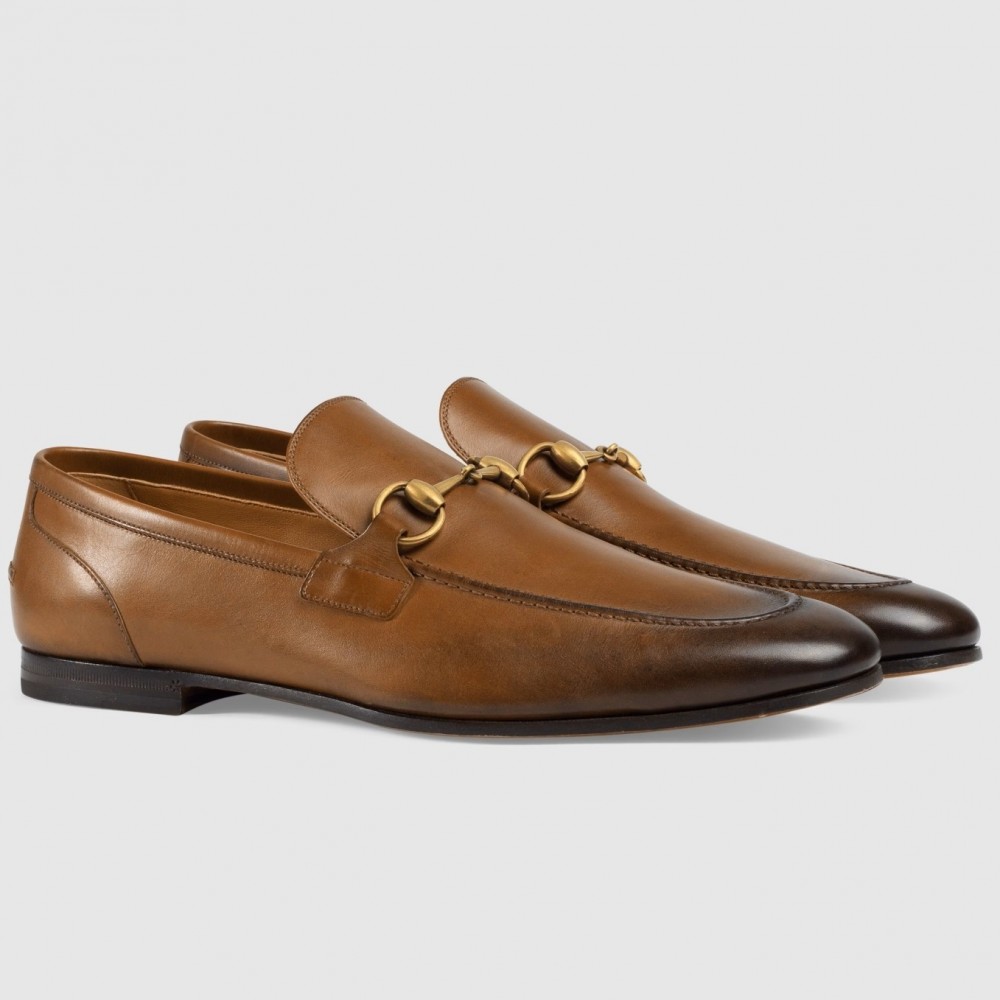 Gucci Men's Jordaan Loafers in Brown Leather TDSS26079