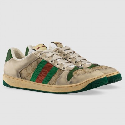 Gucci Men's Screener Sneakers with Green Details TDSS26353