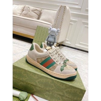 Gucci Men's Screener Sneakers with Green Details TDSS26353