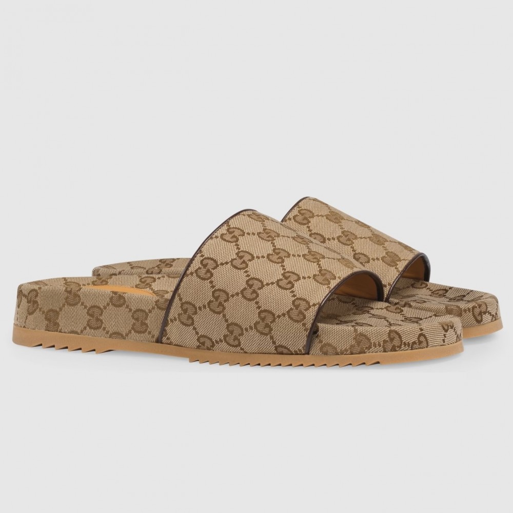 Gucci Men's Slides Sandals in Original GG Canvas TDSS26240