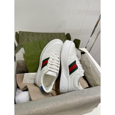 Gucci Men's Sneakers in White Leather with Web TDSS26356