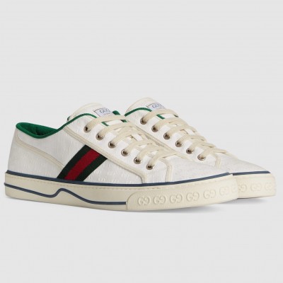 Gucci Men's Tennis 1977 Sneakers in White GG Fabric TDSS26360