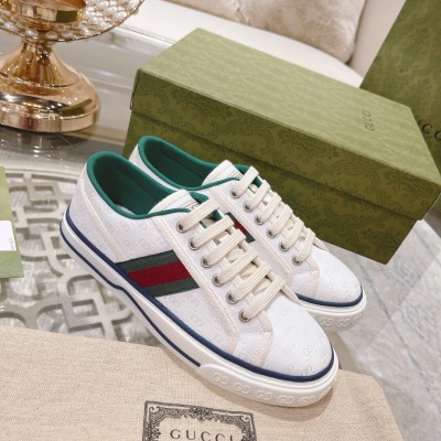 Gucci Men's Tennis 1977 Sneakers in White GG Fabric TDSS26360