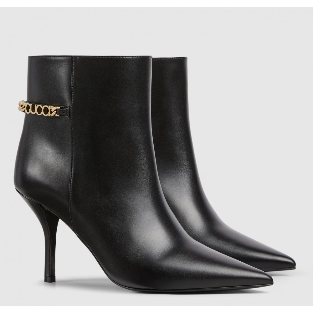 Gucci Signoria Ankle Boots in Black Leather TDSS26023