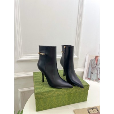 Gucci Signoria Ankle Boots in Black Leather TDSS26023