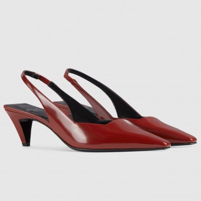 Gucci Slingback Pumps 55mm in Red Patent Leather TDSS26159