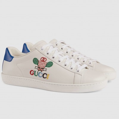 Gucci Women's Ace Sneakers in White Leather with Gucci Tennis TDSS26367