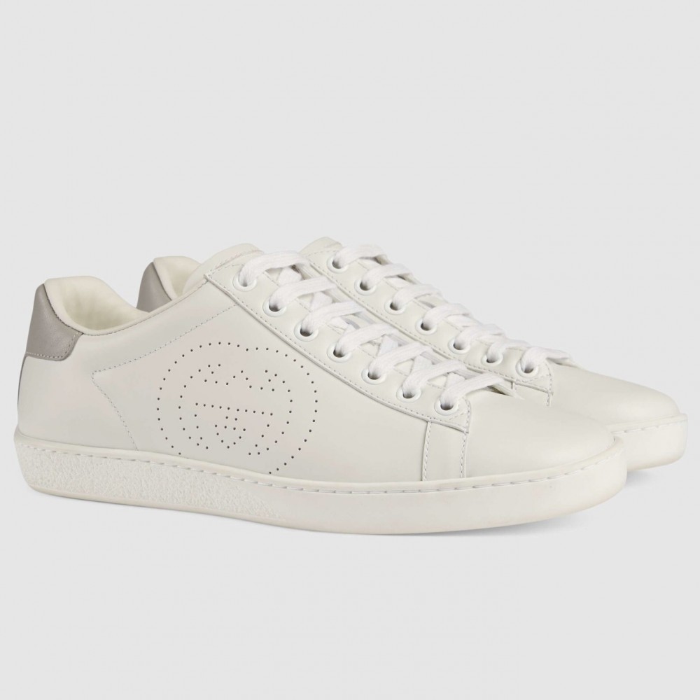 Gucci Women's Ace Sneakers in White Leather with Interlocking G TDSS26368