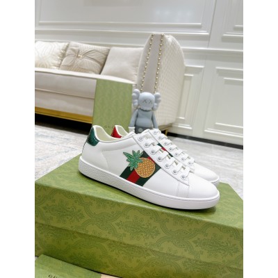 Gucci Women's Ace White Sneakers with Pineapple Embroidered TDSS26372