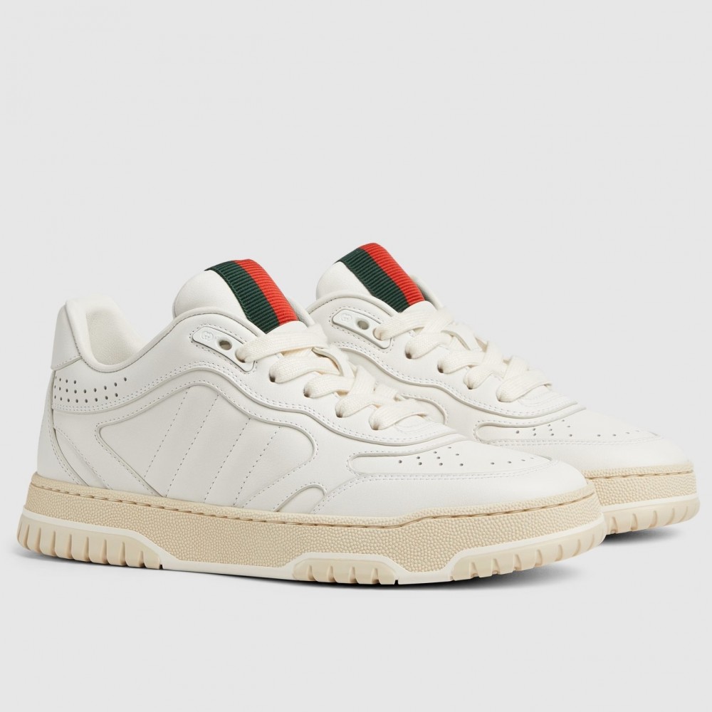 Gucci Women's Re-Web Sneakers in White Leather TDSS26379