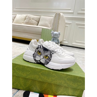 Gucci Women's Rhyton Sneakers With Mystic Cat Print TDSS26399