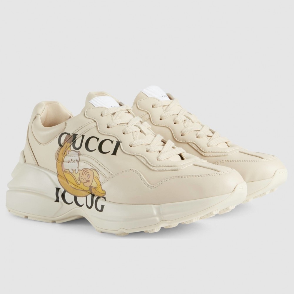 Gucci Women's Rhyton Sneakers with Bananya Print TDSS26387