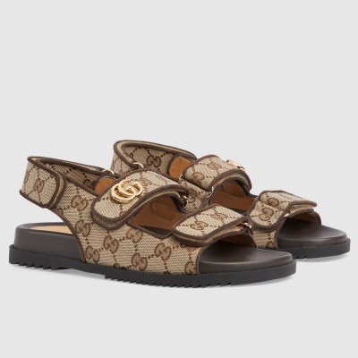 Gucci Women's Sandals in Original GG Canvas with Double G TDSS26234