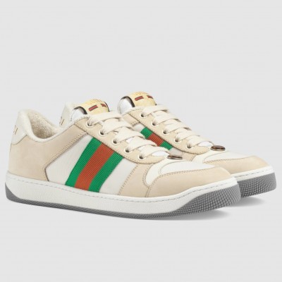 Gucci Women's Screener Sneakers in Leather and Nylon TDSS26403