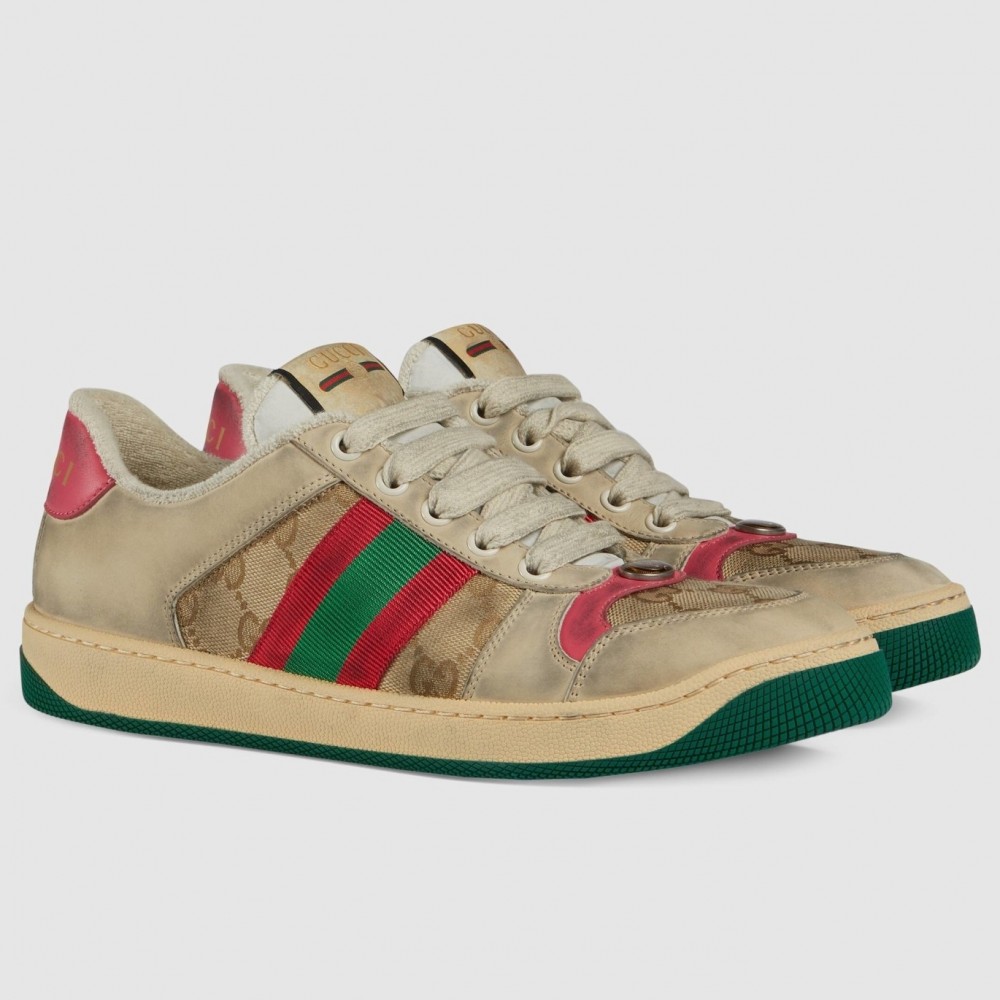 Gucci Women's Screener Sneakers with Pink Details TDSS26405