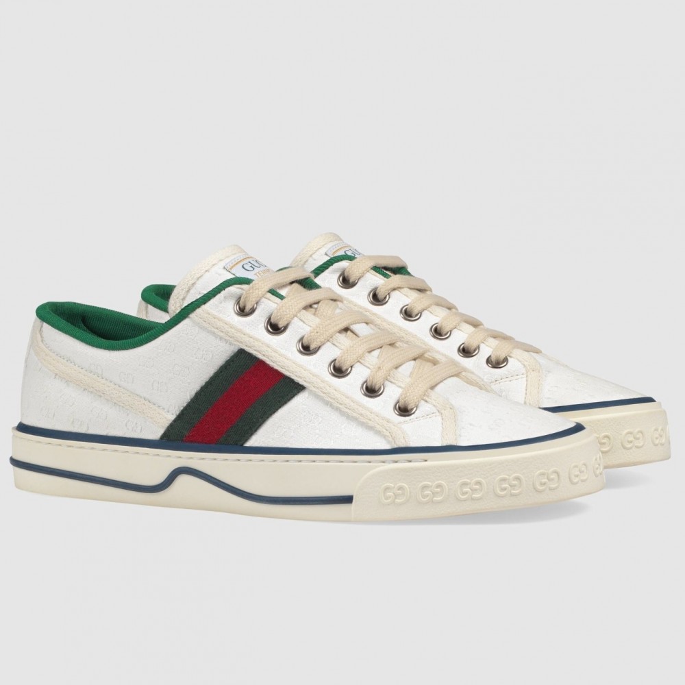 Gucci Women's Tennis 1977 Sneakers in White GG Fabric TDSS26412